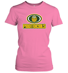 GREEN BAY Packers PROTOCOLS Star Wars Battle Mashup Logo Women's T-Shirt - KnowlegdeTee