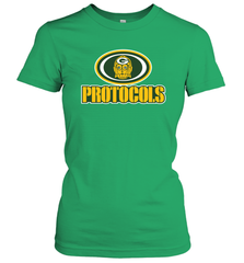 GREEN BAY Packers PROTOCOLS Star Wars Battle Mashup Logo Women's T-Shirt - KnowlegdeTee
