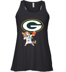 Dabbing Hip Hop Unicorn Dab With Green Bay Packers Football = Racerback Tank - KnowlegdeTee
