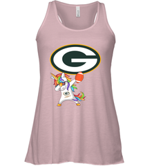 Dabbing Hip Hop Unicorn Dab With Green Bay Packers Football = Racerback Tank - KnowlegdeTee