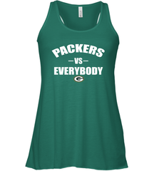 Green Bay Packers Vs Everybody Fan Gift Racerback Tank - KnowlegdeTee