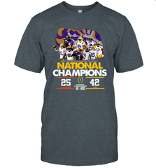 LSU National Championship 2020 Clemson 25 LSU 42 Shirt T-Shirt - KnowlegdeTee