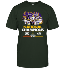 LSU National Championship 2020 Clemson 25 LSU 42 Shirt T-Shirt - KnowlegdeTee