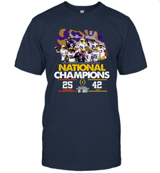LSU National Championship 2020 Clemson 25 LSU 42 Shirt T-Shirt - KnowlegdeTee