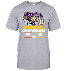 LSU National Championship 2020 Clemson 25 LSU 42 Shirt T-Shirt - KnowlegdeTee