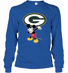 Dabbing Mickey Flippin' Love Green Bay Packers Football Long Sleeve T-Shirt - KnowlegdeTee