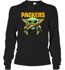 Baby Yoda Loves The Green Bay Packers Star Wars NFL Shirts Long Sleeve T-Shirt - KnowlegdeTee