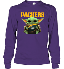 Baby Yoda Loves The Green Bay Packers Star Wars NFL Shirts Long Sleeve T-Shirt - KnowlegdeTee
