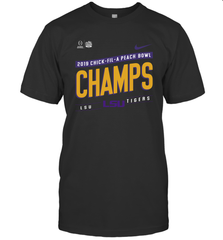 LSU Tigers College Football Playoff 2019 Peach Bowl Champions Locker Room T-Shirt - KnowlegdeTee