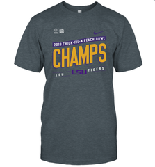 LSU Tigers College Football Playoff 2019 Peach Bowl Champions Locker Room T-Shirt - KnowlegdeTee
