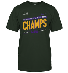 LSU Tigers College Football Playoff 2019 Peach Bowl Champions Locker Room T-Shirt - KnowlegdeTee