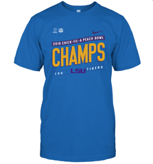 LSU Tigers College Football Playoff 2019 Peach Bowl Champions Locker Room T-Shirt - KnowlegdeTee