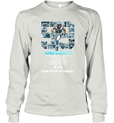 Luke Kuechly Thank You For The Memories Shirt Long Sleeve T-Shirt - KnowlegdeTee