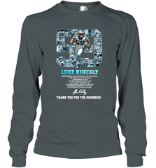 Luke Kuechly Thank You For The Memories Shirt Long Sleeve T-Shirt - KnowlegdeTee