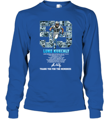 Luke Kuechly Thank You For The Memories Shirt Long Sleeve T-Shirt - KnowlegdeTee