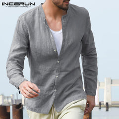 British 2019 Casual Shirt Men Shirts Dress Cotton Autumn Long Sleeve Shirts Slim Fit Fashion Men Tee Tops Hombre Camisa Clothes - KnowlegdeTee