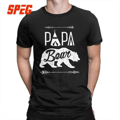 Papa Bear T-Shirt Dad Fathers Day Man T Shirt Funny Purified Cotton Short Sleeves Tees Crewneck T-Shirts New Clothes - KnowlegdeTee