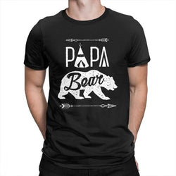 Papa Bear T-Shirt Dad Fathers Day Man T Shirt Funny Purified Cotton Short Sleeves Tees Crewneck T-Shirts New Clothes - KnowlegdeTee