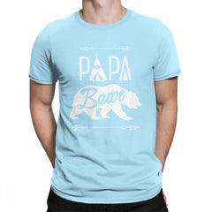 Papa Bear T-Shirt Dad Fathers Day Man T Shirt Funny Purified Cotton Short Sleeves Tees Crewneck T-Shirts New Clothes - KnowlegdeTee