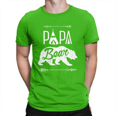 Papa Bear T-Shirt Dad Fathers Day Man T Shirt Funny Purified Cotton Short Sleeves Tees Crewneck T-Shirts New Clothes - KnowlegdeTee