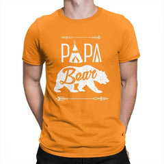 Papa Bear T-Shirt Dad Fathers Day Man T Shirt Funny Purified Cotton Short Sleeves Tees Crewneck T-Shirts New Clothes - KnowlegdeTee