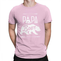 Papa Bear T-Shirt Dad Fathers Day Man T Shirt Funny Purified Cotton Short Sleeves Tees Crewneck T-Shirts New Clothes - KnowlegdeTee