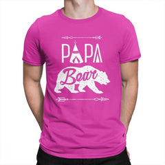 Papa Bear T-Shirt Dad Fathers Day Man T Shirt Funny Purified Cotton Short Sleeves Tees Crewneck T-Shirts New Clothes - KnowlegdeTee