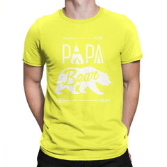 Papa Bear T-Shirt Dad Fathers Day Man T Shirt Funny Purified Cotton Short Sleeves Tees Crewneck T-Shirts New Clothes - KnowlegdeTee