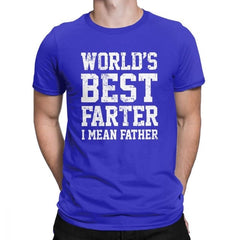Worlds Best Farter I Mean Father Men T Shirts Joke Gift Dad Daddy Fathers Day 2019 Fashion Tees T-Shirt Cotton Classic Clothing - KnowlegdeTee