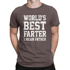 Worlds Best Farter I Mean Father Men T Shirts Joke Gift Dad Daddy Fathers Day 2019 Fashion Tees T-Shirt Cotton Classic Clothing - KnowlegdeTee