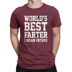 Worlds Best Farter I Mean Father Men T Shirts Joke Gift Dad Daddy Fathers Day 2019 Fashion Tees T-Shirt Cotton Classic Clothing - KnowlegdeTee