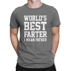 Worlds Best Farter I Mean Father Men T Shirts Joke Gift Dad Daddy Fathers Day 2019 Fashion Tees T-Shirt Cotton Classic Clothing - KnowlegdeTee