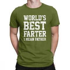 Worlds Best Farter I Mean Father Men T Shirts Joke Gift Dad Daddy Fathers Day 2019 Fashion Tees T-Shirt Cotton Classic Clothing - KnowlegdeTee