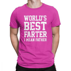 Worlds Best Farter I Mean Father Men T Shirts Joke Gift Dad Daddy Fathers Day 2019 Fashion Tees T-Shirt Cotton Classic Clothing - KnowlegdeTee