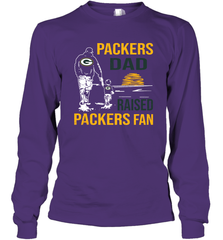 Green Bay Packers Dad Raised A Packers Fan Fathers Day Son Family Matching Long Sleeve T-Shirt - KnowlegdeTee