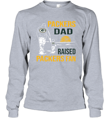 Green Bay Packers Dad Raised A Packers Fan Fathers Day Son Family Matching Long Sleeve T-Shirt - KnowlegdeTee
