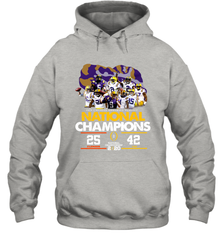 LSU National Championship 2020 Clemson 25 LSU 42 Shirt Hoodie - KnowlegdeTee