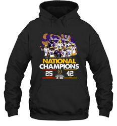 LSU National Championship 2020 Clemson 25 LSU 42 Shirt Hoodie - KnowlegdeTee