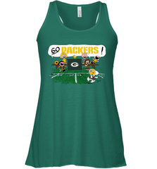 The Peanuts Cheering Go Snoopy Green Bay Packers Racerback Tank - KnowlegdeTee