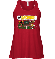 The Peanuts Cheering Go Snoopy Green Bay Packers Racerback Tank - KnowlegdeTee