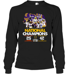 LSU National Championship 2020 Clemson 25 LSU 42 Shirt Long Sleeve T-Shirt - KnowlegdeTee