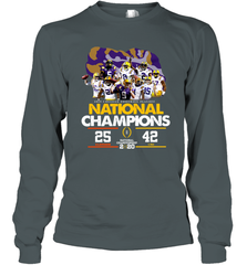LSU National Championship 2020 Clemson 25 LSU 42 Shirt Long Sleeve T-Shirt - KnowlegdeTee
