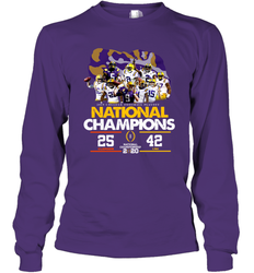 LSU National Championship 2020 Clemson 25 LSU 42 Shirt Long Sleeve T-Shirt - KnowlegdeTee