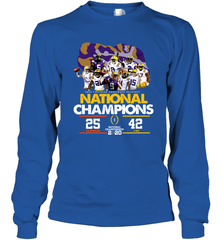 LSU National Championship 2020 Clemson 25 LSU 42 Shirt Long Sleeve T-Shirt - KnowlegdeTee