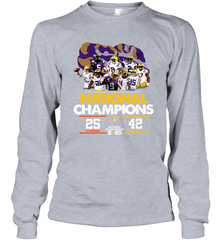 LSU National Championship 2020 Clemson 25 LSU 42 Shirt Long Sleeve T-Shirt - KnowlegdeTee