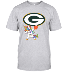 Dabbing Hip Hop Unicorn Dab With Green Bay Packers Football = T-Shirt - KnowlegdeTee
