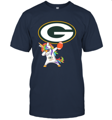 Dabbing Hip Hop Unicorn Dab With Green Bay Packers Football = T-Shirt - KnowlegdeTee