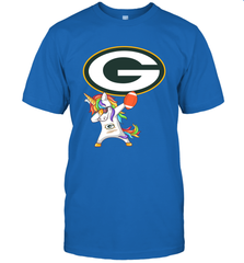 Dabbing Hip Hop Unicorn Dab With Green Bay Packers Football = T-Shirt - KnowlegdeTee