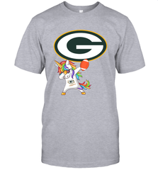 Dabbing Hip Hop Unicorn Dab With Green Bay Packers Football = T-Shirt - KnowlegdeTee