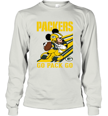 Green Bay Packers Slogan Go Pack Go Mickey Mouse NFL Shirts Long Sleeve T-Shirt - KnowlegdeTee